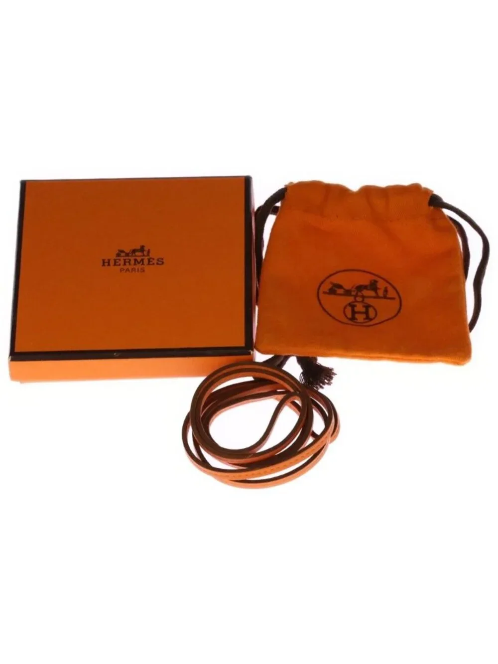 Hermes Perfume Bottle Skittles Necklace Silver Orange